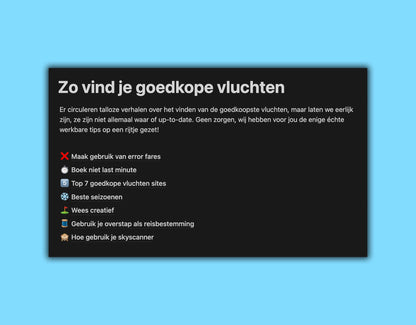 De #1 E-book voor goedkoop reizen
