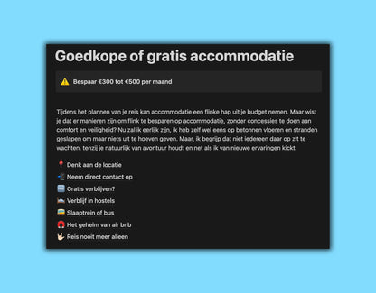 De #1 E-book voor goedkoop reizen